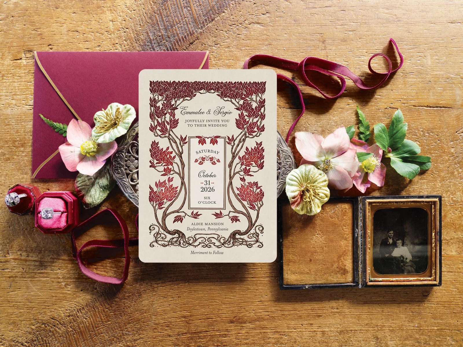 Luxury personalized greeting card